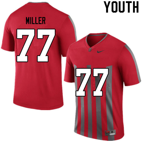 Youth #77 Harry Miller Ohio State Buckeyes College Football Jerseys Sale-Retro